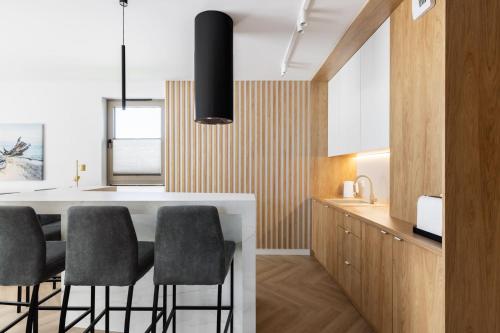 Dapur atau dapur kecil di Apartament Sarbinove