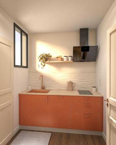 Una cocina o zona de cocina en Le Cocon Diamant Jacuzzi & Sauna