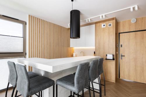 Dapur atau dapur kecil di Apartament Sarbinove