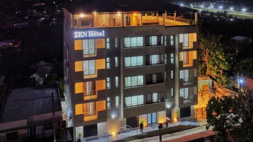 an overhead view of a building at night at ZEN HOTEL, Nosy Be in Hell-Ville