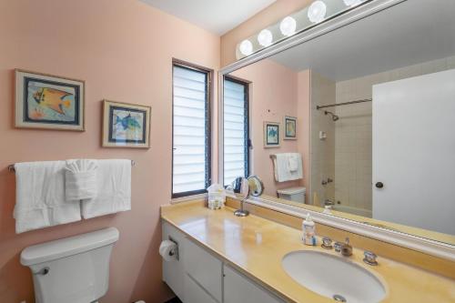 Wailea Ekahi 12D - Budget Friendly Ocean View Studio w/ Lanai, Kitchen, WD, & ACにあるバスルーム