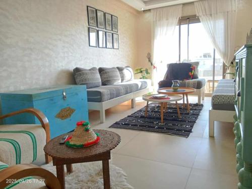 blue perl appartement haut standing luxury servicesにあるシーティングエリア