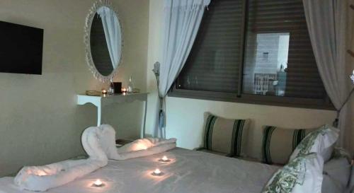 blue perl appartement haut standing luxury servicesにあるベッド