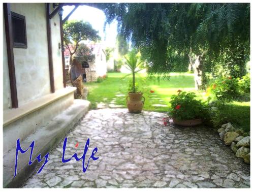 a picture of a yard with a house and a window at MyLife B&B Country House in Castellaneta Marina 
