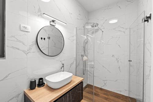 Koupelna v ubytování Villa Mattia