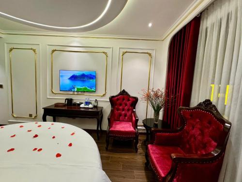 Μια τηλεόραση ή/και κέντρο ψυχαγωγίας στο Royal Hotel Thanh Trì