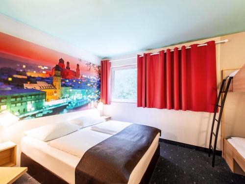 Cama o camas de una habitación en B&B Hotel Passau