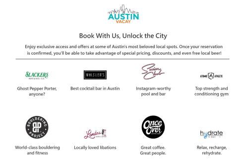 a screenshot of the austinatown weekly website at King Beds and Memory Foam Sleeper in Vibrant ATX Apt in Austin