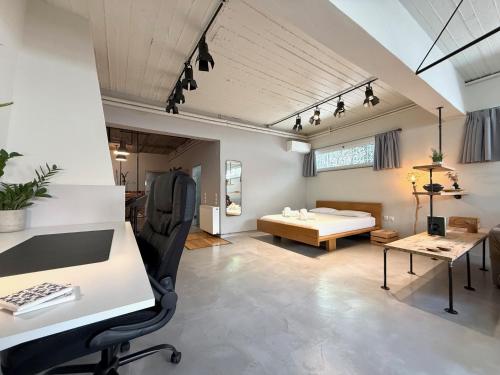 Industrial Studio with Patio