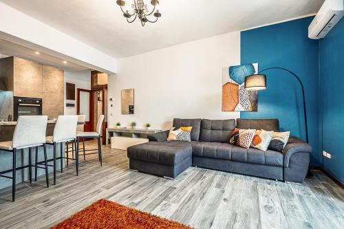 Χώρος καθιστικού στο New duplex with lake view, 2 terraces