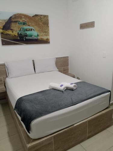 Katil atau katil-katil dalam bilik di Hotel Brisas MEDELLIN
