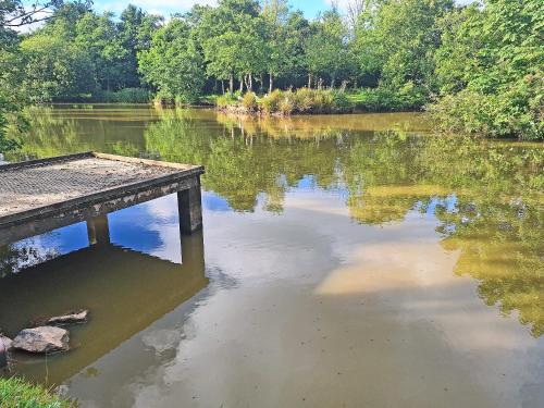 a view of a body of water with trees at Acacia in Thornbury