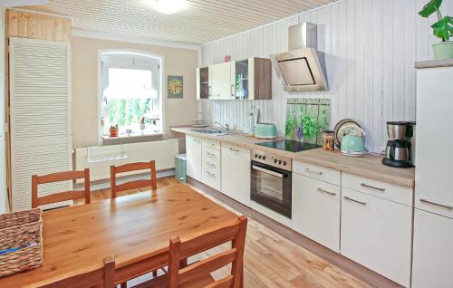 Kuchyň nebo kuchyňský kout v ubytování Ferienwohnung Grabowhöfe