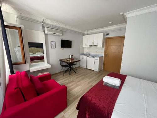 Ένα ή περισσότερα κρεβάτια σε δωμάτιο στο Asteria Terrace Room