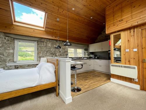 Kuchyň nebo kuchyňský kout v ubytování Glacour Studio Cottage