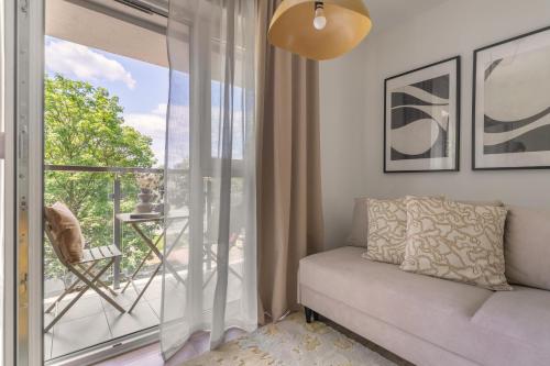 Χώρος καθιστικού στο APARTIO ROOMS Zabrze
