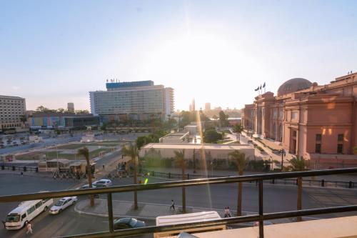 a view of a city with a street and buildings at Elevana Boutique hotel in Cairo