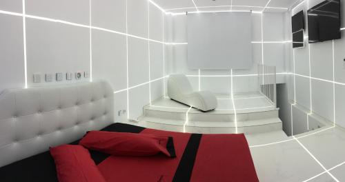 Ruang duduk di Motel Venus Madrid Norte