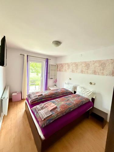 Postel nebo postele na pokoji v ubytování Casa Anca Hațeg