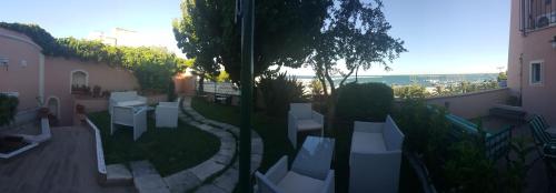 arial view of a yard with a building and trees at La Dolce Vista - B&B di Charme in Manfredonia