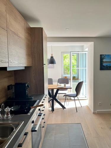 Kuchyň nebo kuchyňský kout v ubytování Fichtellofts
