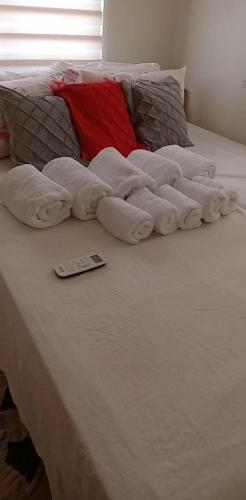 Ένα ή περισσότερα κρεβάτια σε δωμάτιο στο Cana Blessed Guest House Amaia