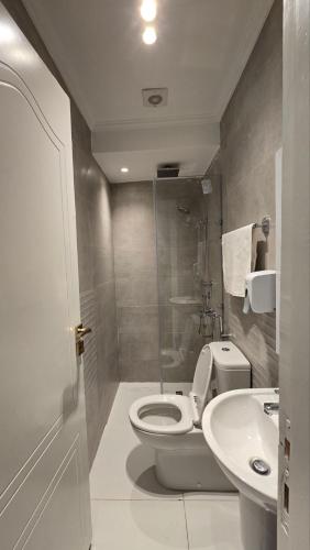 a bathroom with a toilet and a sink at Cairo Orginals Hostel in Cairo