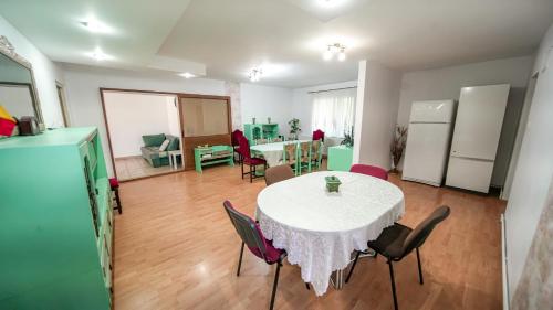 Kuchyň nebo kuchyňský kout v ubytování Casa Anca Hațeg