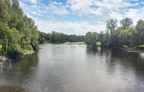 a river with trees on both sides of it at Beautiful Home In Confolens With Wifi in Confolens