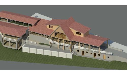 a rendering of a house with red roof at Mayday Mountain View in Alajuela City