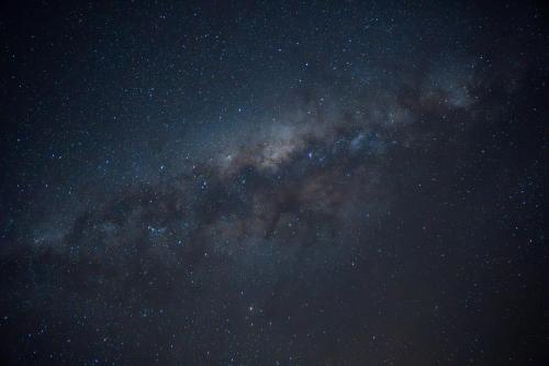 a starry night with a milky way at Shangri-La Lodge in El Llano