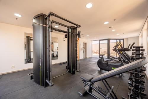 Fitness centrum a/nebo fitness zařízení v ubytování Hospedez - Flats New Osasco Trade Center
