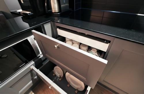 Dapur atau dapur kecil di Blueboat Hostel Haeundae