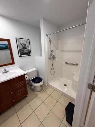 Bilik mandi di Well located studio Montreal with Parking