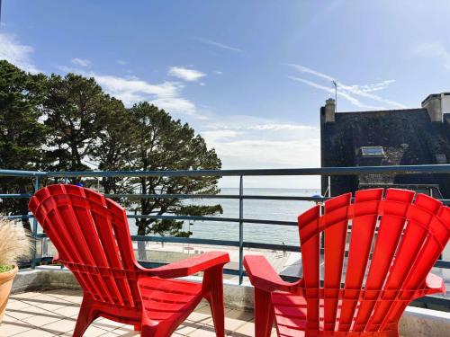 Bénodet: Appartement Duplex à 50m de la plage, Vue Mer, Parking - FR-1-481-182