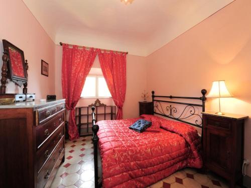 Katil atau katil-katil dalam bilik di Rustic Elegance Near Florence