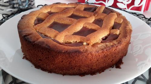 een chocoladetaart op een bord op tafel bij B&B Margot in Trento