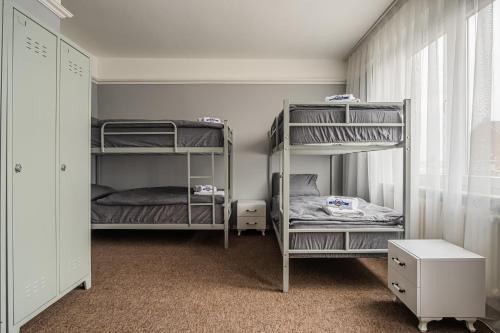 Ένα ή περισσότερα κρεβάτια σε δωμάτιο στο Hostel am Hafen Kiel