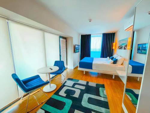 Χώρος καθιστικού στο Luxury orbi panorama Aparthotel