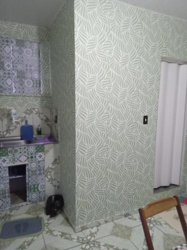 Kuchyň nebo kuchyňský kout v ubytování Kitnet 21m