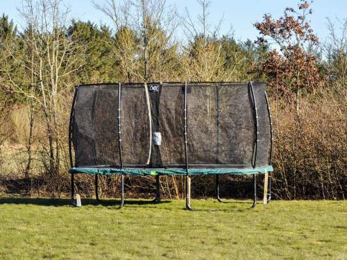 a trampoline in the grass in a field at Luxury Lakeside Retreat - By Traum Ferienwohnungen in Ansager