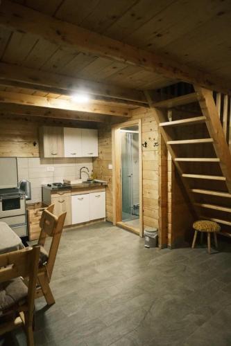 Kuchyň nebo kuchyňský kout v ubytování Forest rest
