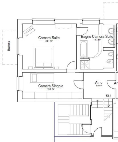 Κάτοψη του Bella Vita Guesthouse -parcheggio privato interno
