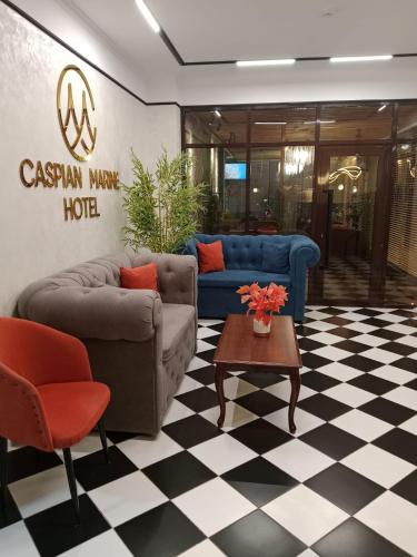 Χώρος καθιστικού στο Caspian Marine Hotel