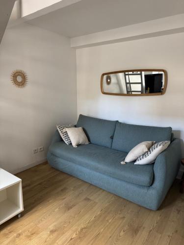 Χώρος καθιστικού στο Studio avec mezzanine Paris 30 min Wi-Fi rapide