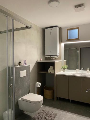 Ένα μπάνιο στο Apartma Arbores