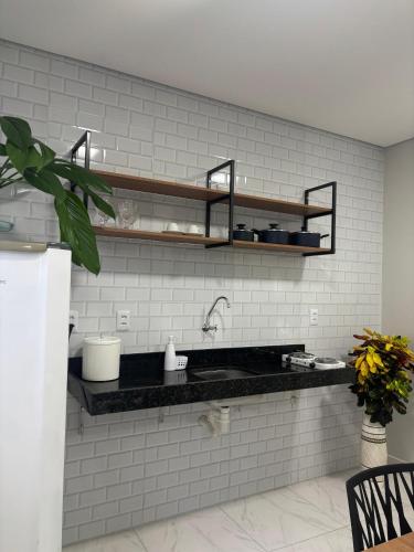 Dapur atau dapur kecil di Residencial Magalhães