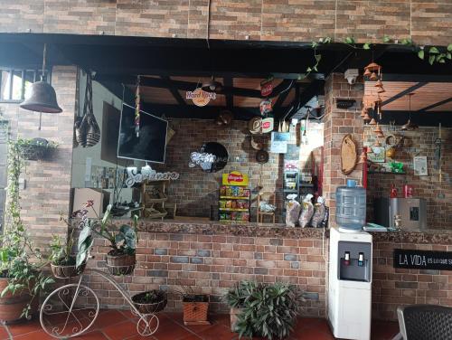 Dapur atau dapur kecil di Centro Empresarial Panelero, La Santanera