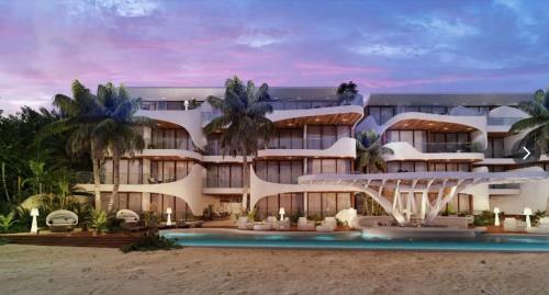 Πισίνα στο ή κοντά στο Beachview apartmet at Tankah bay