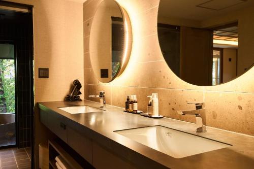 Salle de bains dans l'établissement Jinya Ryokan